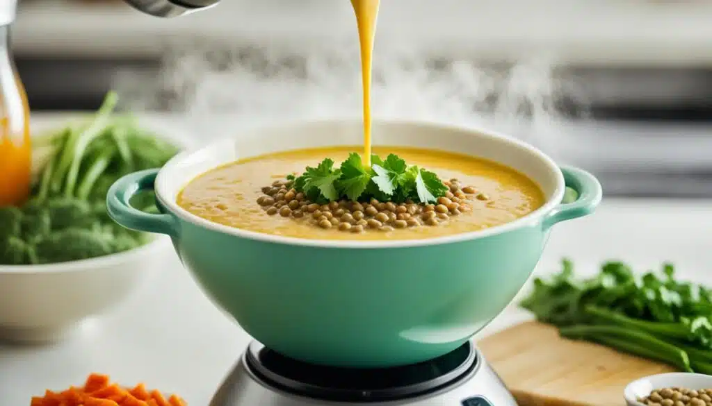 soup in a blender